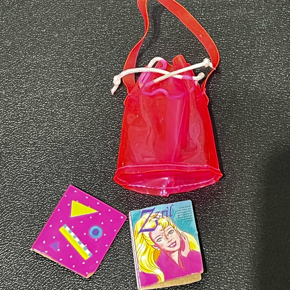 Barbie Accessories School Supplies Pink Purse Bag Notebook Cardboard 90s
